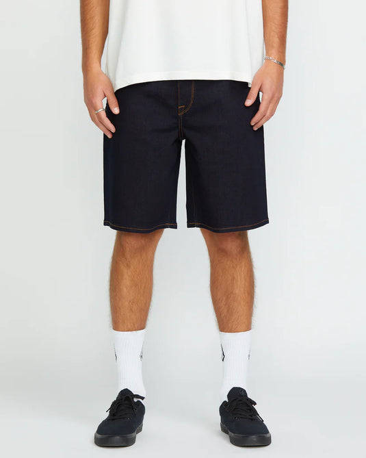 Volcom Men's Billow Denim Relaxed Fit Shorts Rinse A2012200_RNS