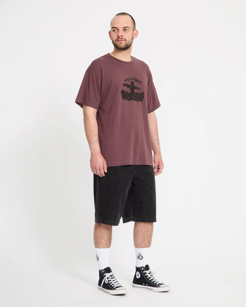 Load image into Gallery viewer, Volcom Men's Freazy 22" Denim Elasticated Waist Short Blackity Black A2012608_BBK
