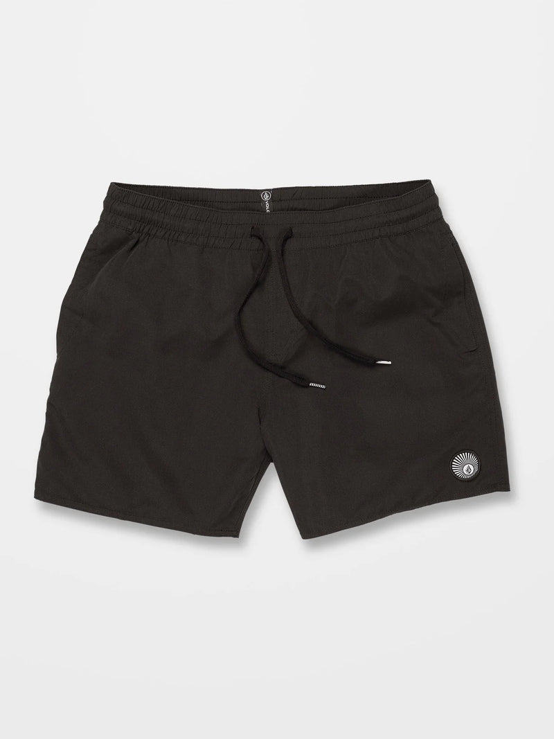 Load image into Gallery viewer, Volcom Men&#39;s Lido Solid Trunk 16&quot; Boardshort Black A2512407_BLK
