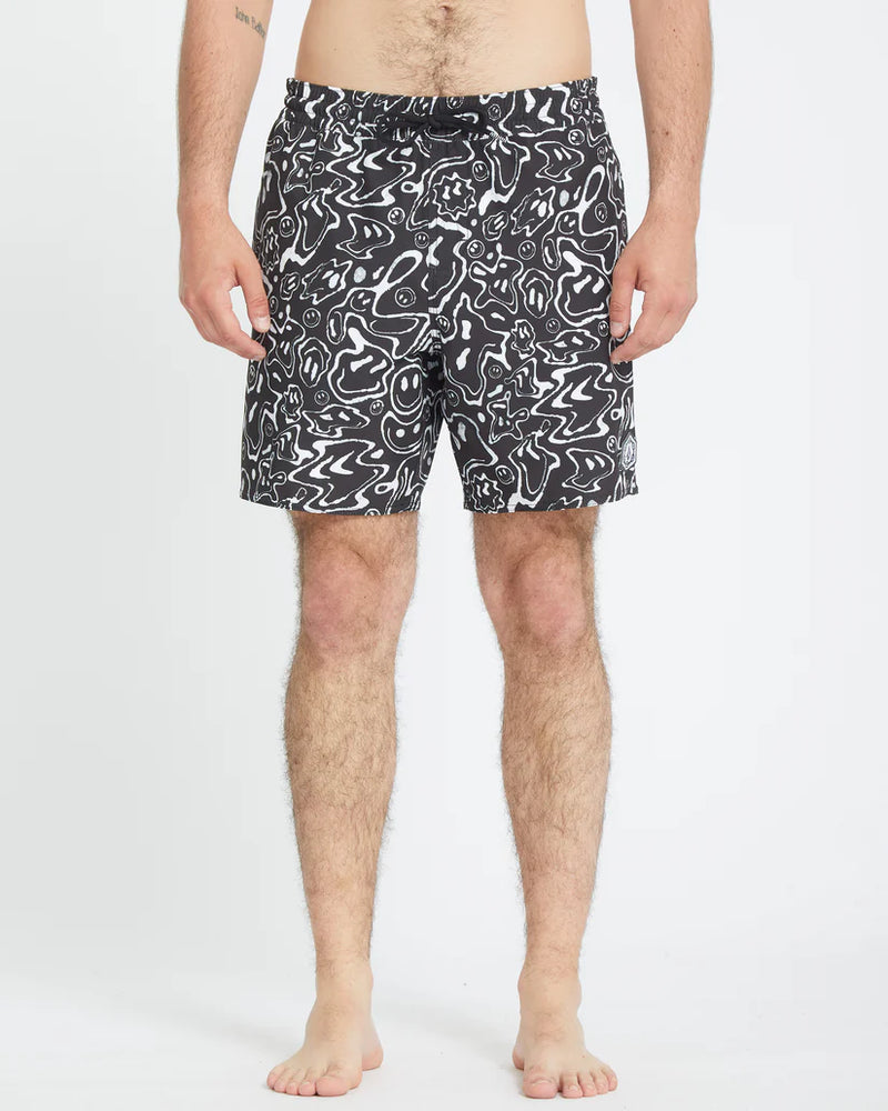 Load image into Gallery viewer, Volcom Men&#39;s Filip Rygalski Smil Trunk 17&quot; Boardshorts Black A2512502_BLK
