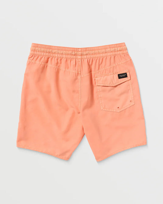 Volcom Men's Center Trunk 17" Boardshorts Pale Peach A2532404_PCH
