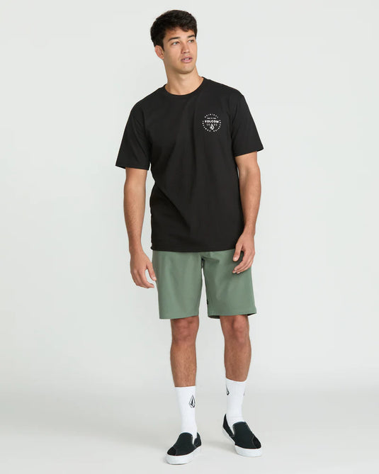 Volcom Men's Frickin Cross Shred Static 20" Hybrid Shorts Light Olive A3212306_LTO
