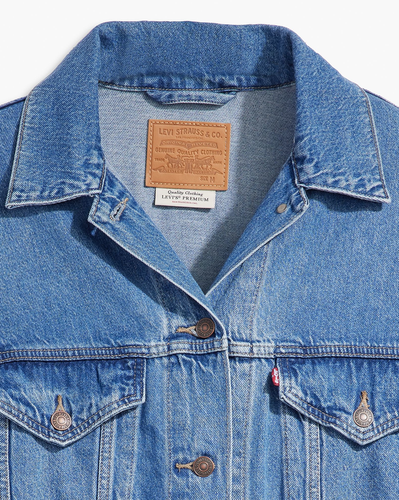 Load image into Gallery viewer, Levi&#39;s Womens Trucker Jacket Medium Indigo Worn In A34720003
