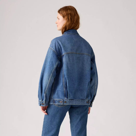 Levi's Women's Xl Trucker Jacket Worn In Medium Indigo A34720003