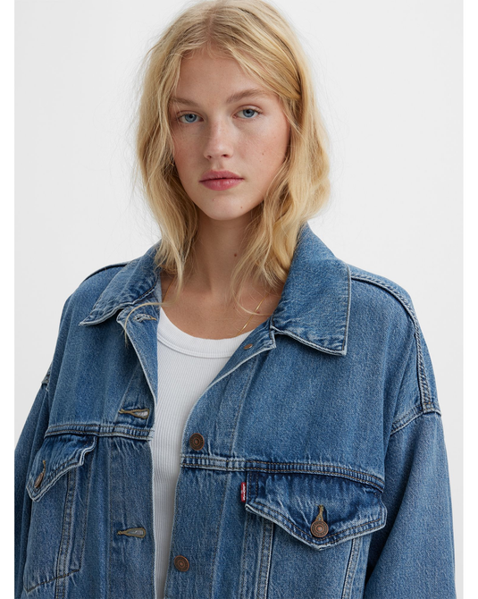 Levi's Womens Trucker Jacket Medium Indigo Worn In A34720003