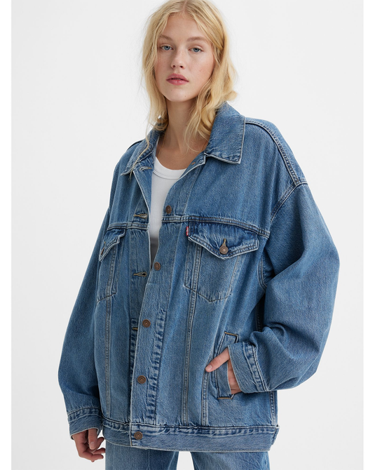 Levi's Womens Trucker Jacket Medium Indigo Worn In A34720003