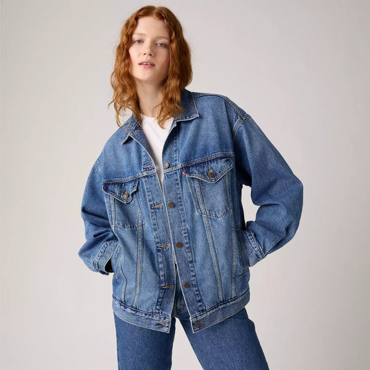 Levi's Women's Xl Trucker Jacket Worn In Medium Indigo A34720003