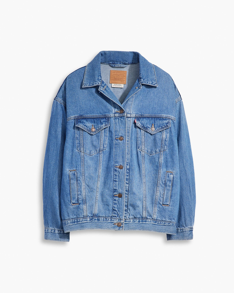 Load image into Gallery viewer, Levi&#39;s Womens Trucker Jacket Medium Indigo Worn In A34720003
