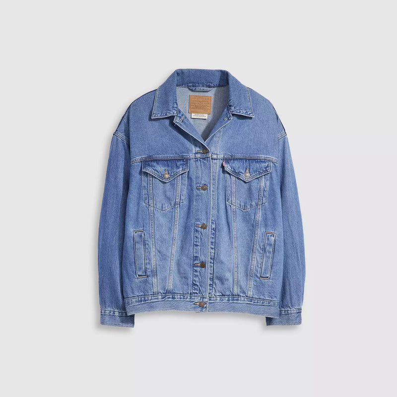 Load image into Gallery viewer, Levi's Women's Xl Trucker Jacket Worn In Medium Indigo A34720003
