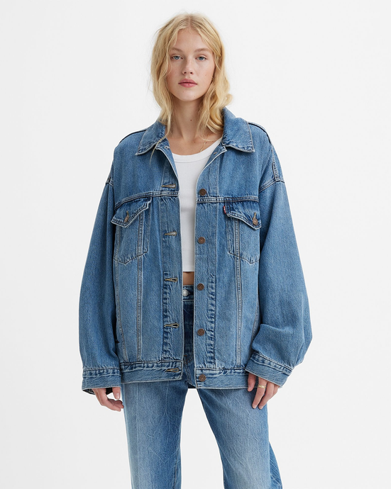 Levi's Womens Trucker Jacket Medium Indigo Worn In A34720003