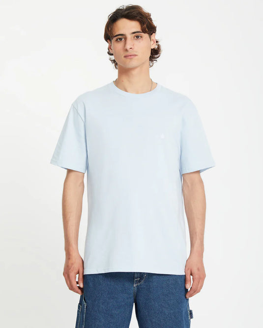 Volcom Unisex Stone Blanks T-Shirt Carolina Blue A3512326_CNA