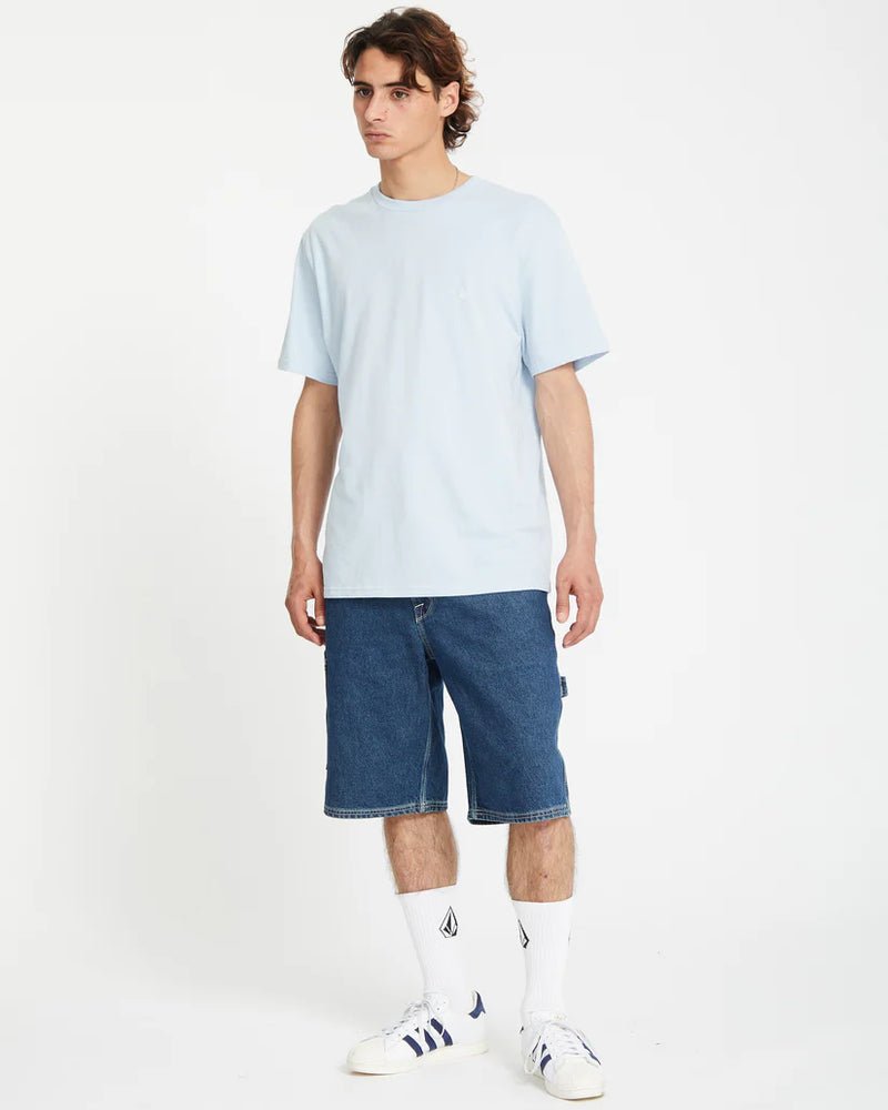 Load image into Gallery viewer, Volcom Unisex Stone Blanks T-Shirt Carolina Blue A3512326_CNA
