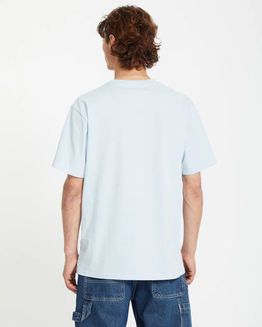 Volcom Unisex Stone Blanks T-Shirt Carolina Blue A3512326_CNA