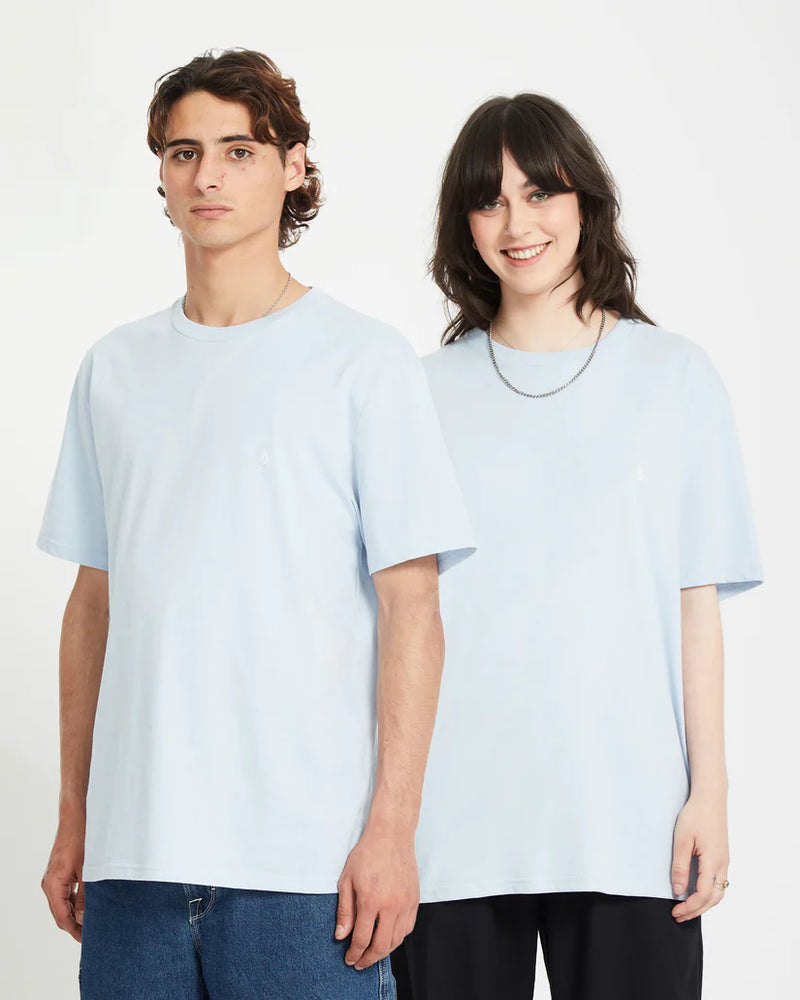 Load image into Gallery viewer, Volcom Unisex Stone Blanks T-Shirt Carolina Blue A3512326_CNA

