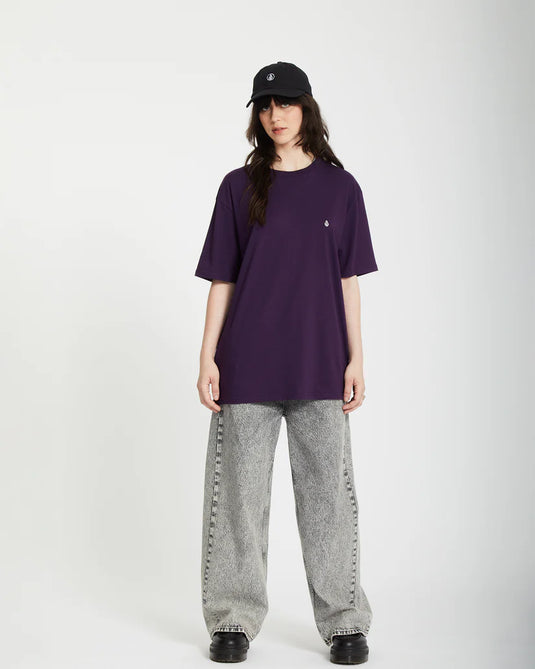Volcom Unisex Stone Blanks T-Shirt Grape Royale A3512326_GPR