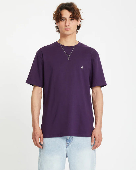 Volcom Unisex Stone Blanks T-Shirt Grape Royale A3512326_GPR