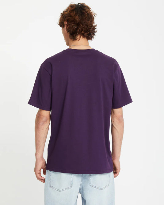 Volcom Unisex Stone Blanks T-Shirt Grape Royale A3512326_GPR