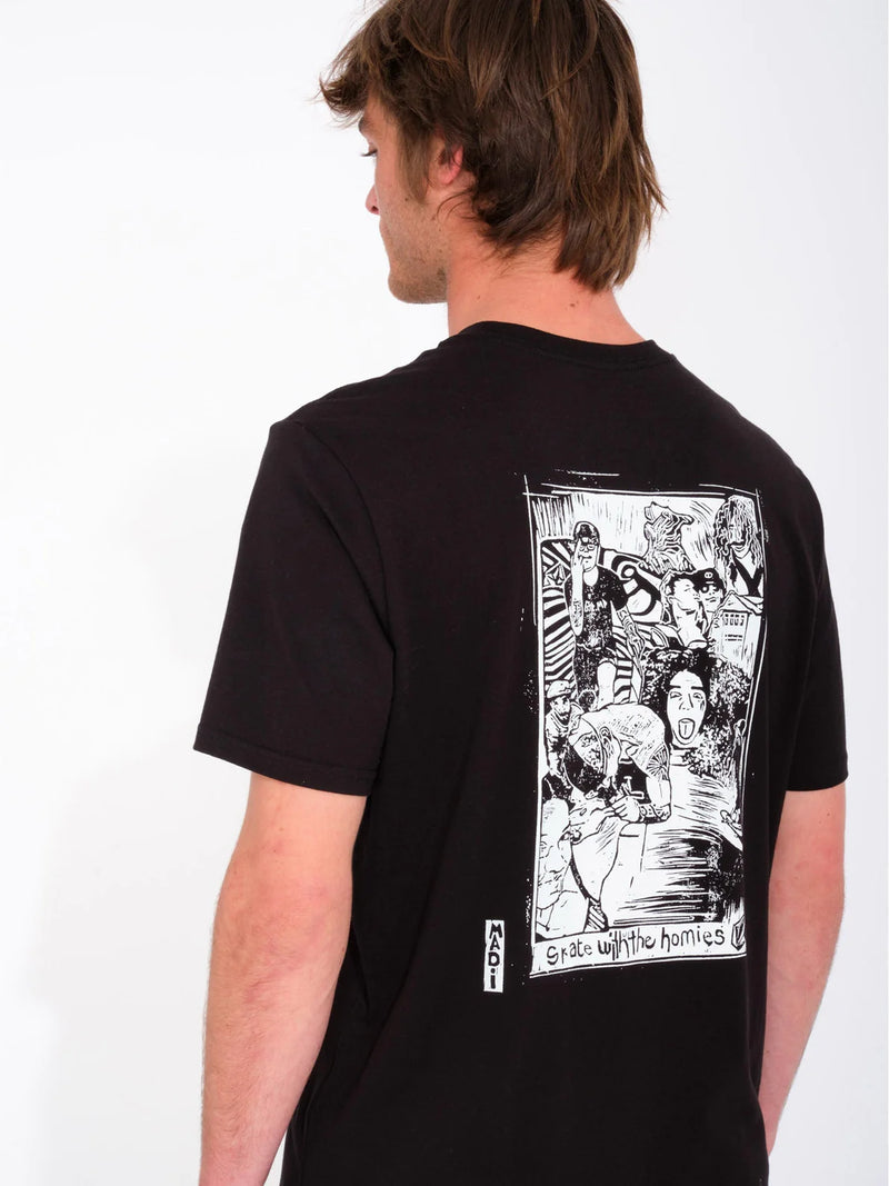 Load image into Gallery viewer, Volcom Men&#39;s Maditi Classic Fit T-Shirt Black A3512418_BLK
