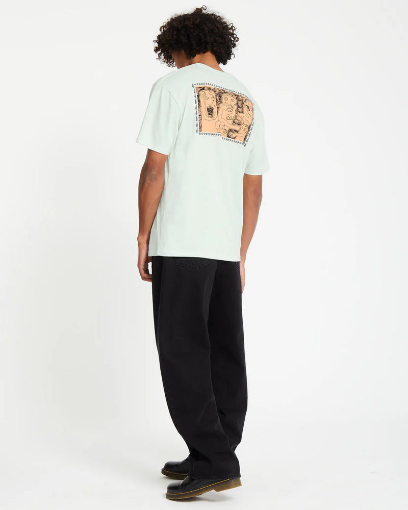 Load image into Gallery viewer, Volcom Men&#39;s Crazybal T-Shirt Cloud Blue A3512554_CLB
