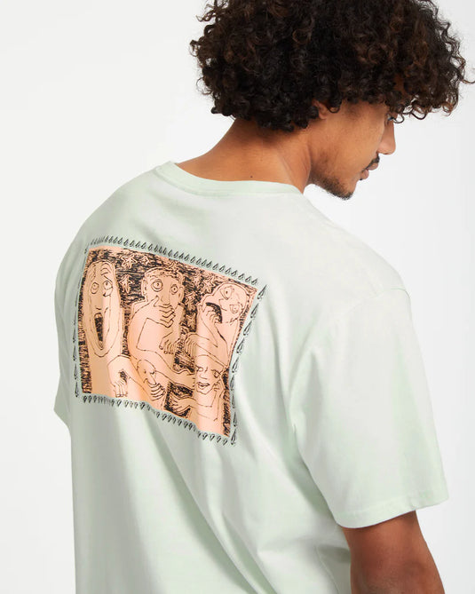 Volcom Men's Crazybal T-Shirt Cloud Blue A3512554_CLB