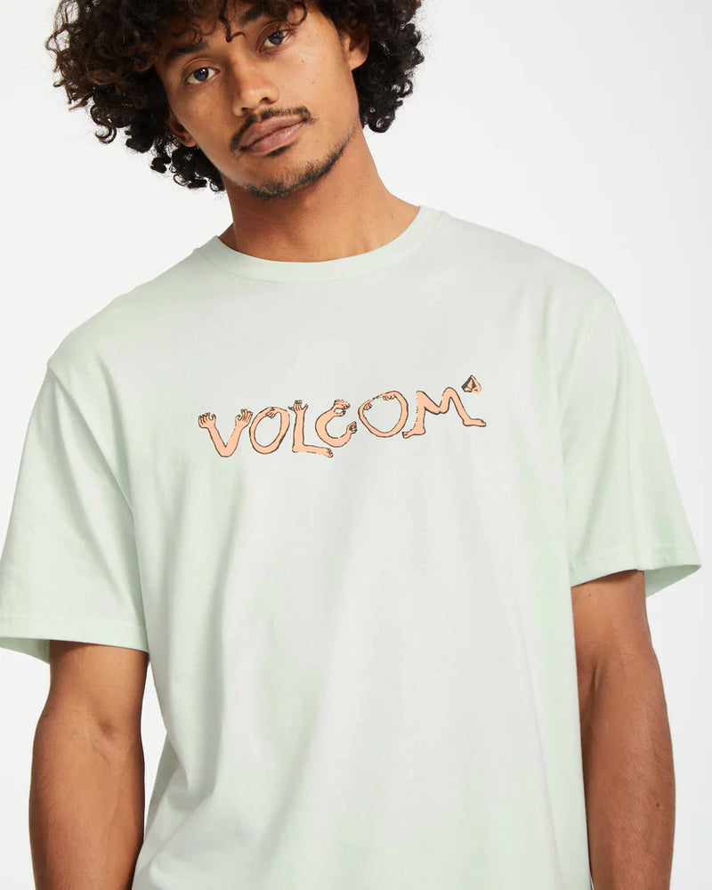 Load image into Gallery viewer, Volcom Men&#39;s Crazybal T-Shirt Cloud Blue A3512554_CLB
