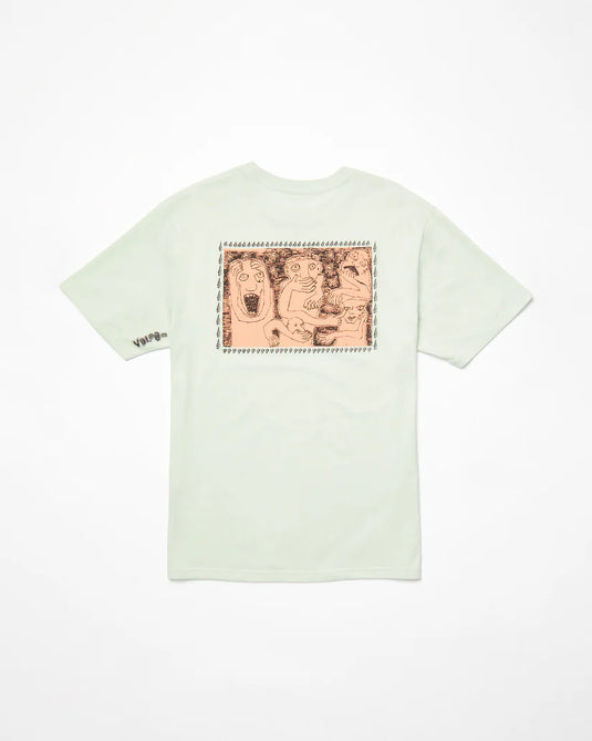 Volcom Men's Crazybal T-Shirt Cloud Blue A3512554_CLB
