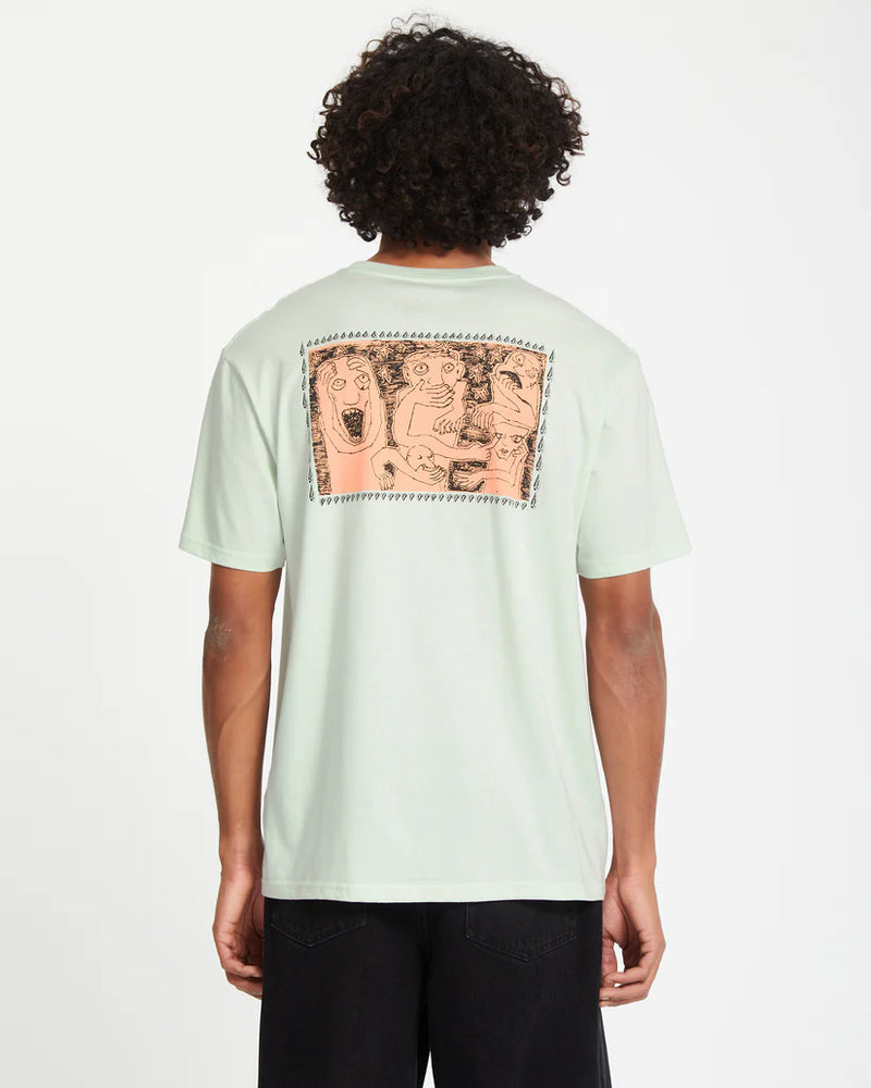 Load image into Gallery viewer, Volcom Men&#39;s Crazybal T-Shirt Cloud Blue A3512554_CLB
