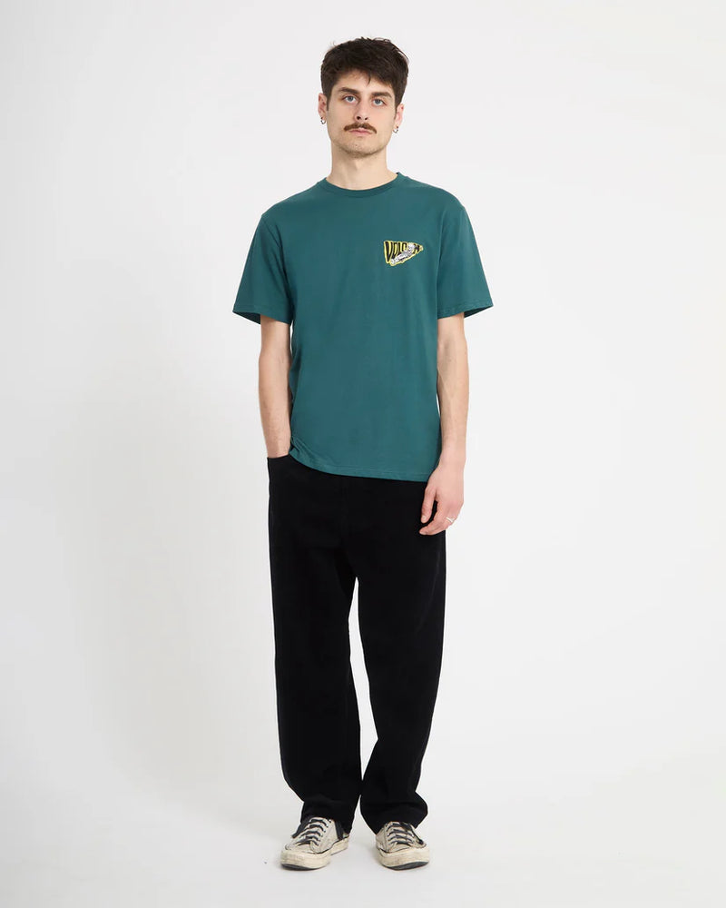 Load image into Gallery viewer, Volcom Men's Alix Coffin T-Shirt Rifle Green A3512662_RFG
