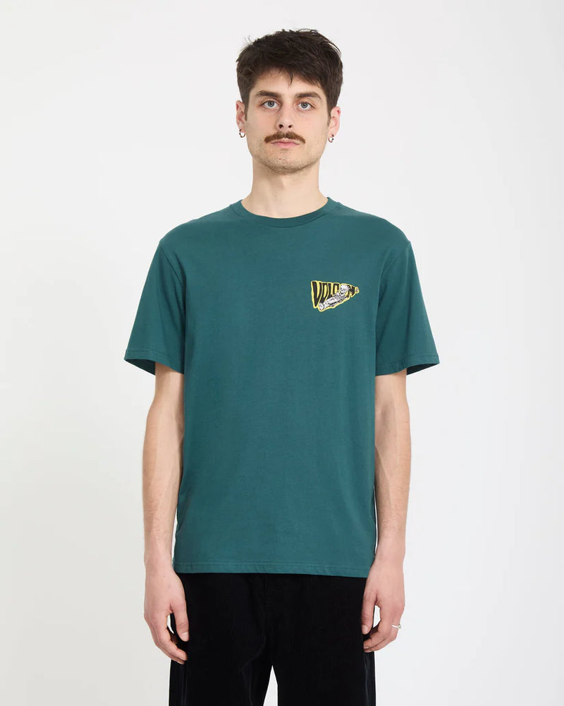 Load image into Gallery viewer, Volcom Men's Alix Coffin T-Shirt Rifle Green A3512662_RFG
