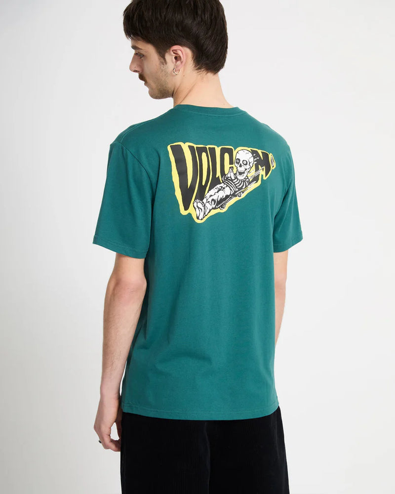 Load image into Gallery viewer, Volcom Men's Alix Coffin T-Shirt Rifle Green A3512662_RFG

