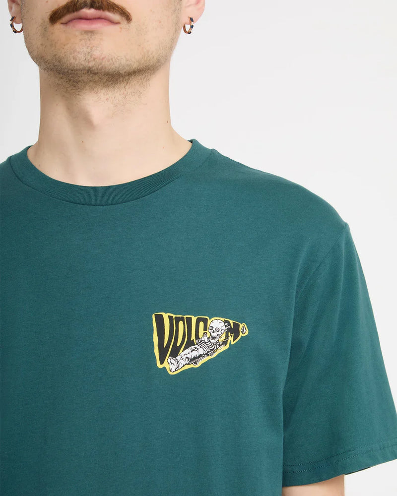 Load image into Gallery viewer, Volcom Men's Alix Coffin T-Shirt Rifle Green A3512662_RFG
