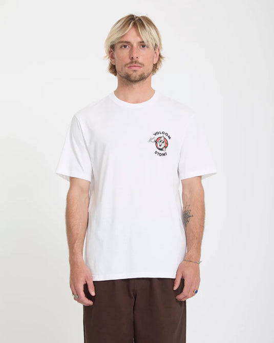 Volcom Men's Miste Stone T-Shirt White A3512664_WHT