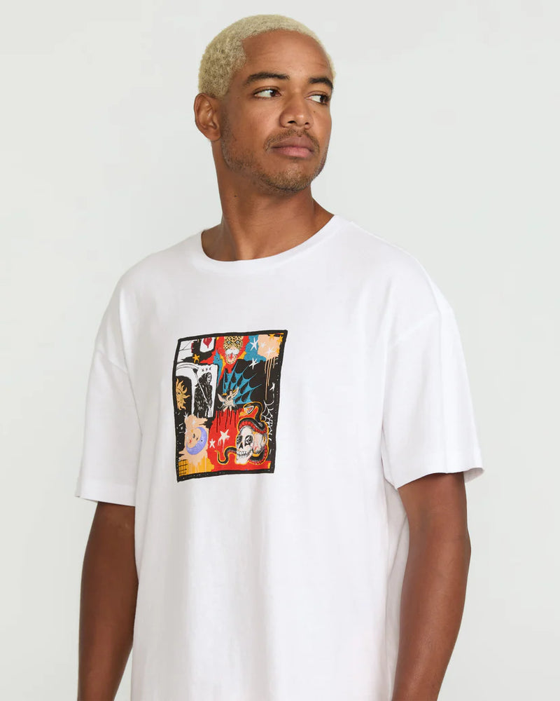 Load image into Gallery viewer, Volcom Men&#39;s Seth Conboy Web T-Shirt White A3522508_WHT
