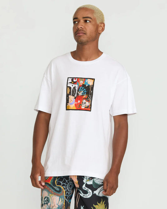 Volcom Men's Seth Conboy Web T-Shirt White A3522508_WHT