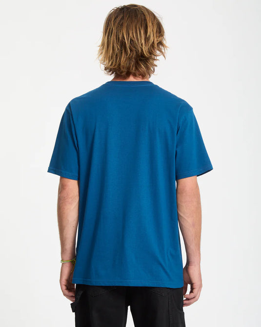 Volcom Men's Stone Blanks T-Shirt Cosmic Blue A3532550-COS