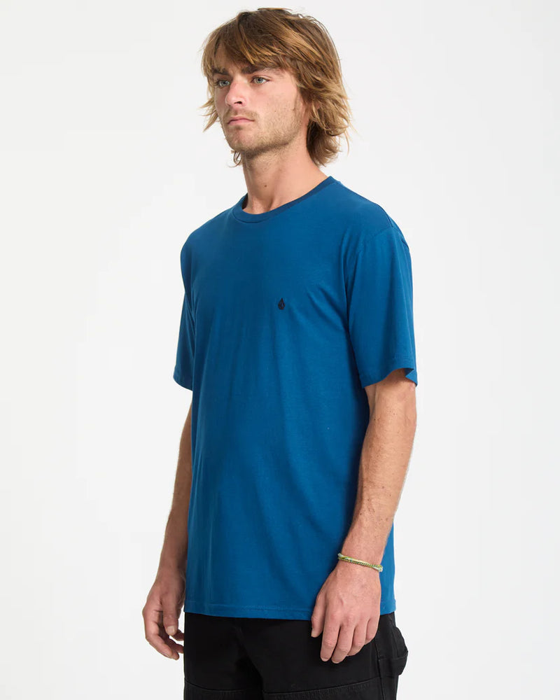 Load image into Gallery viewer, Volcom Men&#39;s Stone Blanks T-Shirt Cosmic Blue A3532550-COS
