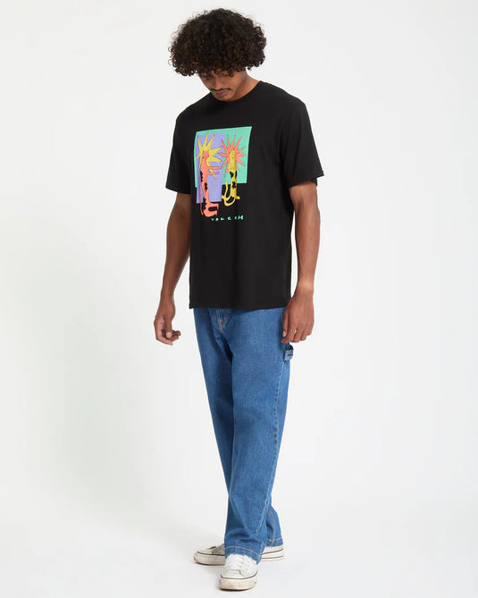 Volcom Men's Longo Cats T-Shirt Black A3532553_BLK