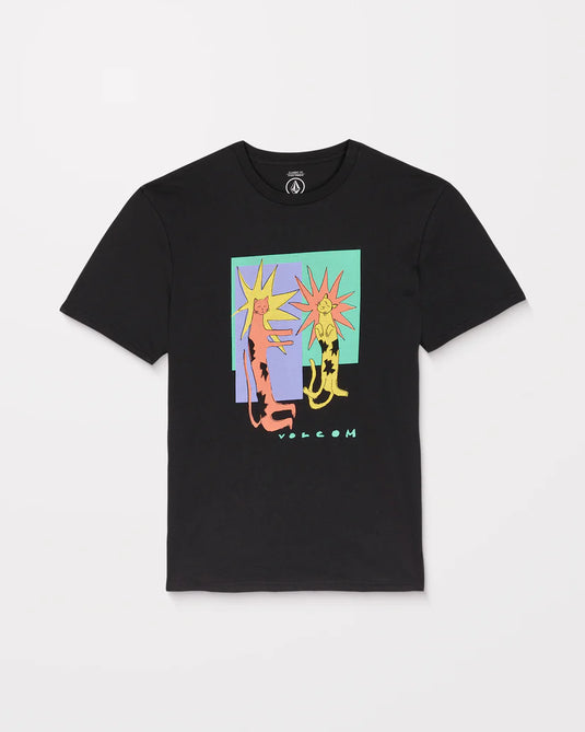 Volcom Men's Longo Cats T-Shirt Black A3532553_BLK