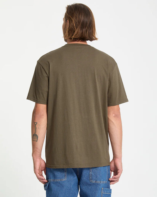 Volcom Men's Longo Cats T-Shirt Sage Leaf A3532553_SLE