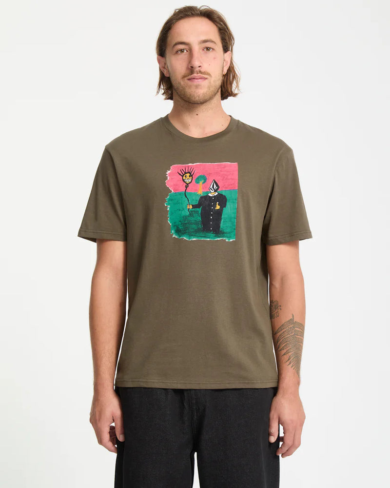 Load image into Gallery viewer, Volcom Men&#39;s Issam T-Shirt Sage Leaf A3532557_SLE
