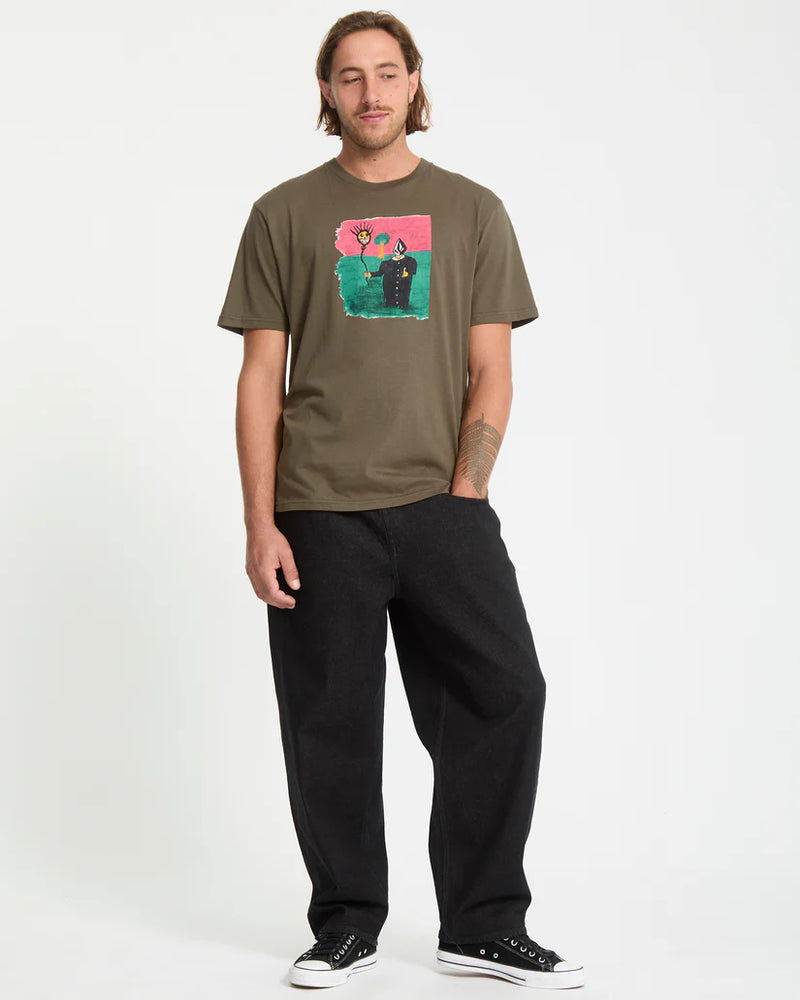 Load image into Gallery viewer, Volcom Men&#39;s Issam T-Shirt Sage Leaf A3532557_SLE

