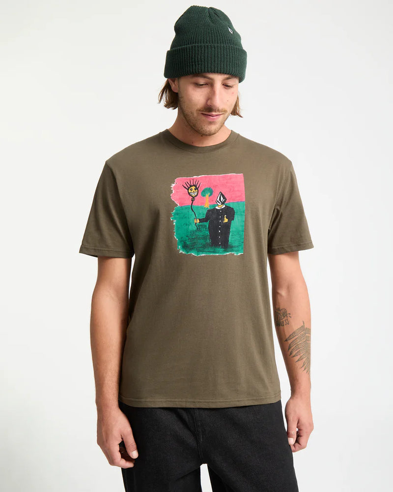 Load image into Gallery viewer, Volcom Men&#39;s Issam T-Shirt Sage Leaf A3532557_SLE
