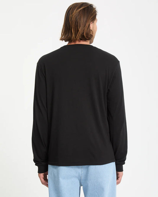 Volcom Men's Stone Blanks Long Sleeve T-Shirt Black A3632503_BLK