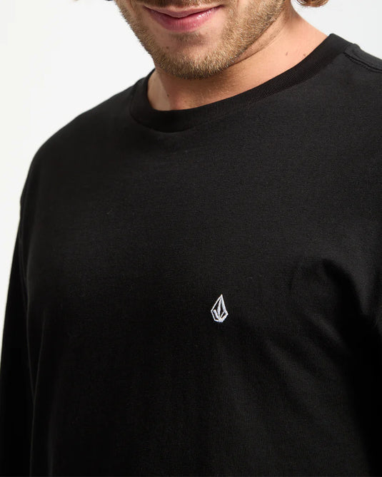 Volcom Men's Stone Blanks Long Sleeve T-Shirt Black A3632503_BLK
