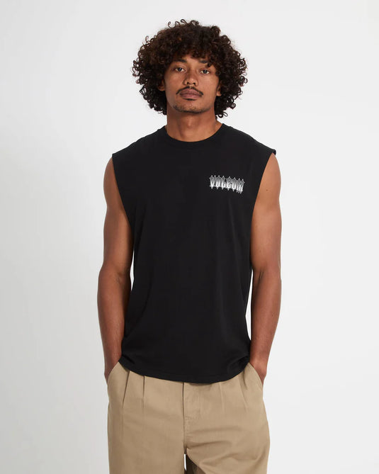 Volcom Men's Gamma Doom Tank Top Black A3712602_BLK