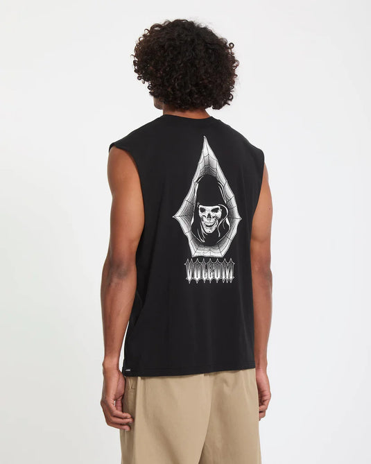 Volcom Men's Gamma Doom Tank Top Black A3712602_BLK