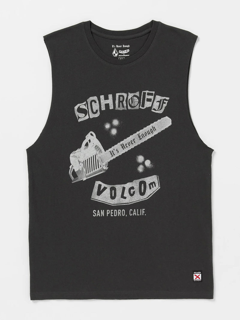 Load image into Gallery viewer, Volcom X Schroff Sleeveless T-Shirt Stealth A3722400_STH
