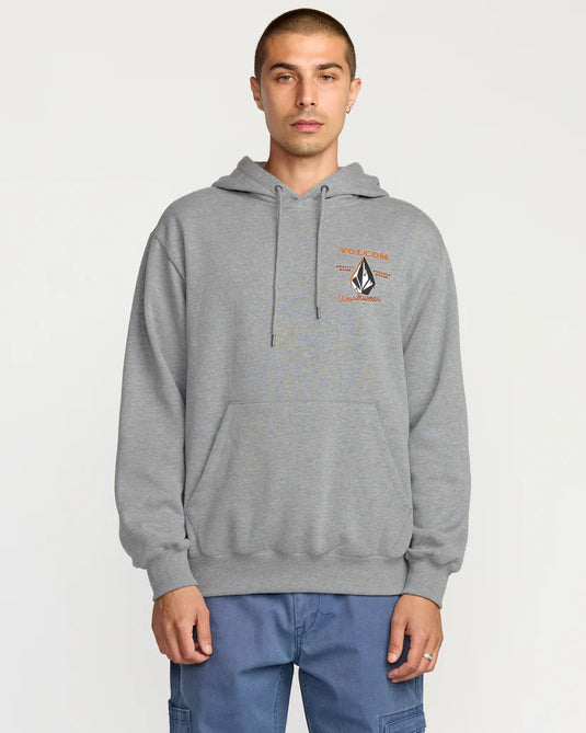 Volcom Men's Workwear Hoodie Heather Grey A4132503_HGR