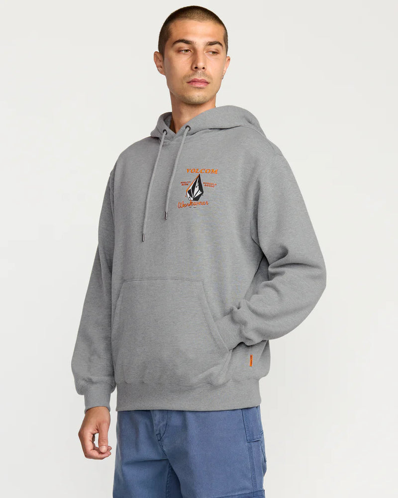 Load image into Gallery viewer, Volcom Men&#39;s Workwear Hoodie Heather Grey A4132503_HGR
