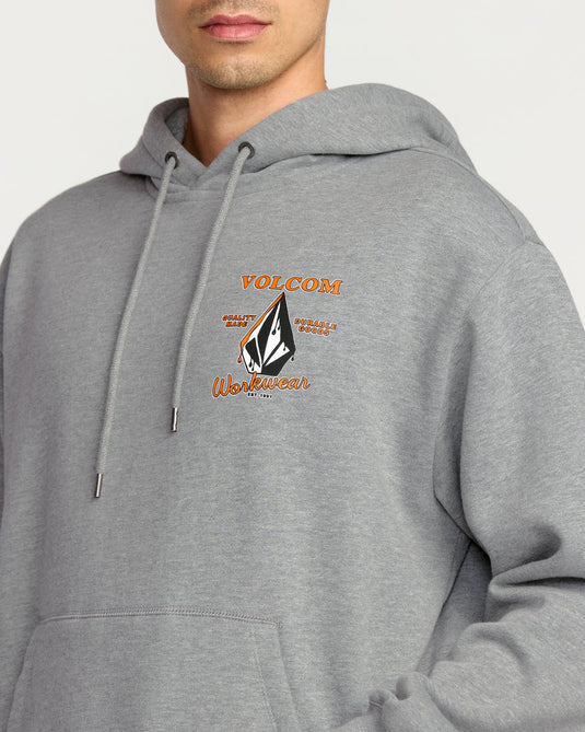 Volcom Men's Workwear Hoodie Heather Grey A4132503_HGR